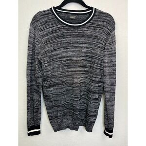 Zara Man Men's Black Gold Shimmer‎ Sweater Medium Party Holiday
